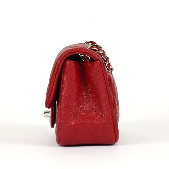 ❌SOLD❌ Chanel 17b Red Square Mini Flap Bag - Picture 6 of 6